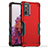 Funda Bumper Silicona y Plastico Mate Carcasa QW1 para Samsung Galaxy A33 5G Rojo