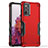 Funda Bumper Silicona y Plastico Mate Carcasa QW1 para Samsung Galaxy A73 5G Rojo