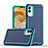 Funda Bumper Silicona y Plastico Mate Carcasa QW1 para Samsung Galaxy F04 Azul