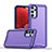 Funda Bumper Silicona y Plastico Mate Carcasa QW1 para Samsung Galaxy Jump3 5G Morado