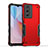 Funda Bumper Silicona y Plastico Mate Carcasa QW1 para Vivo Y76 5G Rojo