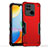 Funda Bumper Silicona y Plastico Mate Carcasa QW1 para Xiaomi Redmi 10C 4G Rojo
