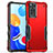 Funda Bumper Silicona y Plastico Mate Carcasa QW1 para Xiaomi Redmi Note 11 4G (2022) Rojo