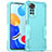 Funda Bumper Silicona y Plastico Mate Carcasa QW1 para Xiaomi Redmi Note 11 Pro 4G Azul Claro