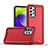 Funda Bumper Silicona y Plastico Mate Carcasa QW2 para Samsung Galaxy A52 4G Rojo