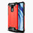 Funda Bumper Silicona y Plastico Mate Carcasa R01 para Xiaomi Redmi 10X 4G Rojo