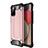 Funda Bumper Silicona y Plastico Mate Carcasa WL1 para Samsung Galaxy A03s Oro Rosa