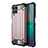 Funda Bumper Silicona y Plastico Mate Carcasa WL1 para Samsung Galaxy A22 4G Oro Rosa