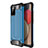 Funda Bumper Silicona y Plastico Mate Carcasa WL1 para Samsung Galaxy F02S SM-E025F Azul