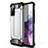 Funda Bumper Silicona y Plastico Mate Carcasa WL1 para Samsung Galaxy S20 FE (2022) 5G Plata