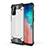 Funda Bumper Silicona y Plastico Mate Carcasa WL1 para Samsung Galaxy S20 Plus 5G Plata