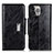 Funda de Cuero Cartera con Soporte Carcasa A01 para Apple iPhone 14 Pro Max Negro