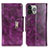 Funda de Cuero Cartera con Soporte Carcasa A01 para Apple iPhone 14 Pro Morado