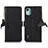 Funda de Cuero Cartera con Soporte Carcasa A01D para Nokia C12 Negro