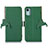 Funda de Cuero Cartera con Soporte Carcasa A01D para Nokia C12 Plus Verde