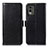 Funda de Cuero Cartera con Soporte Carcasa A01D para Nokia C32 Negro