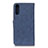 Funda de Cuero Cartera con Soporte Carcasa A01D para Samsung Galaxy A02 Azul