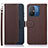 Funda de Cuero Cartera con Soporte Carcasa A01D para Xiaomi Poco C55 Marron