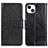 Funda de Cuero Cartera con Soporte Carcasa A02 para Apple iPhone 14 Negro