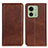 Funda de Cuero Cartera con Soporte Carcasa A02D para Motorola Moto Edge (2023) 5G Marron