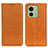 Funda de Cuero Cartera con Soporte Carcasa A02D para Motorola Moto Edge (2023) 5G Marron Claro