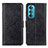 Funda de Cuero Cartera con Soporte Carcasa A02D para Motorola Moto Edge 30 5G Negro