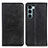 Funda de Cuero Cartera con Soporte Carcasa A02D para Motorola Moto Edge S30 5G Negro