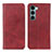 Funda de Cuero Cartera con Soporte Carcasa A02D para Motorola Moto G200 5G Rojo