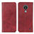 Funda de Cuero Cartera con Soporte Carcasa A02D para Nokia C21 Rojo