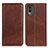 Funda de Cuero Cartera con Soporte Carcasa A02D para Nokia C210 Marron