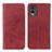 Funda de Cuero Cartera con Soporte Carcasa A02D para Nokia C210 Rojo