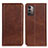 Funda de Cuero Cartera con Soporte Carcasa A02D para Nokia G11 Marron