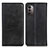 Funda de Cuero Cartera con Soporte Carcasa A02D para Nokia G11 Negro