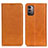 Funda de Cuero Cartera con Soporte Carcasa A02D para Nokia G21 Marron Claro