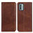 Funda de Cuero Cartera con Soporte Carcasa A02D para Nokia G22 Marron