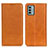 Funda de Cuero Cartera con Soporte Carcasa A02D para Nokia G22 Marron Claro