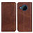 Funda de Cuero Cartera con Soporte Carcasa A02D para Nokia X100 5G Marron