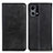 Funda de Cuero Cartera con Soporte Carcasa A02D para Oppo F21 Pro 4G Negro