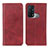 Funda de Cuero Cartera con Soporte Carcasa A02D para Oppo Reno5 A Rojo