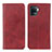 Funda de Cuero Cartera con Soporte Carcasa A02D para Oppo Reno5 F Rojo