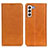 Funda de Cuero Cartera con Soporte Carcasa A02D para Samsung Galaxy S21 FE 5G Marron Claro