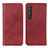 Funda de Cuero Cartera con Soporte Carcasa A02D para Sony Xperia 1 III Rojo