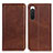 Funda de Cuero Cartera con Soporte Carcasa A02D para Sony Xperia 10 IV SO-52C Marron