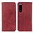 Funda de Cuero Cartera con Soporte Carcasa A02D para Sony Xperia 5 III Rojo