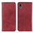 Funda de Cuero Cartera con Soporte Carcasa A02D para Sony Xperia Ace III Rojo