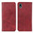 Funda de Cuero Cartera con Soporte Carcasa A02D para Sony Xperia Ace III SOG08 Rojo