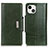 Funda de Cuero Cartera con Soporte Carcasa A03 para Apple iPhone 13 Mini Verde