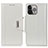 Funda de Cuero Cartera con Soporte Carcasa A03 para Apple iPhone 14 Pro Max Blanco