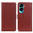 Funda de Cuero Cartera con Soporte Carcasa A03D para Huawei Honor 90 Lite 5G Marron