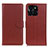 Funda de Cuero Cartera con Soporte Carcasa A03D para Huawei Honor X6a Marron